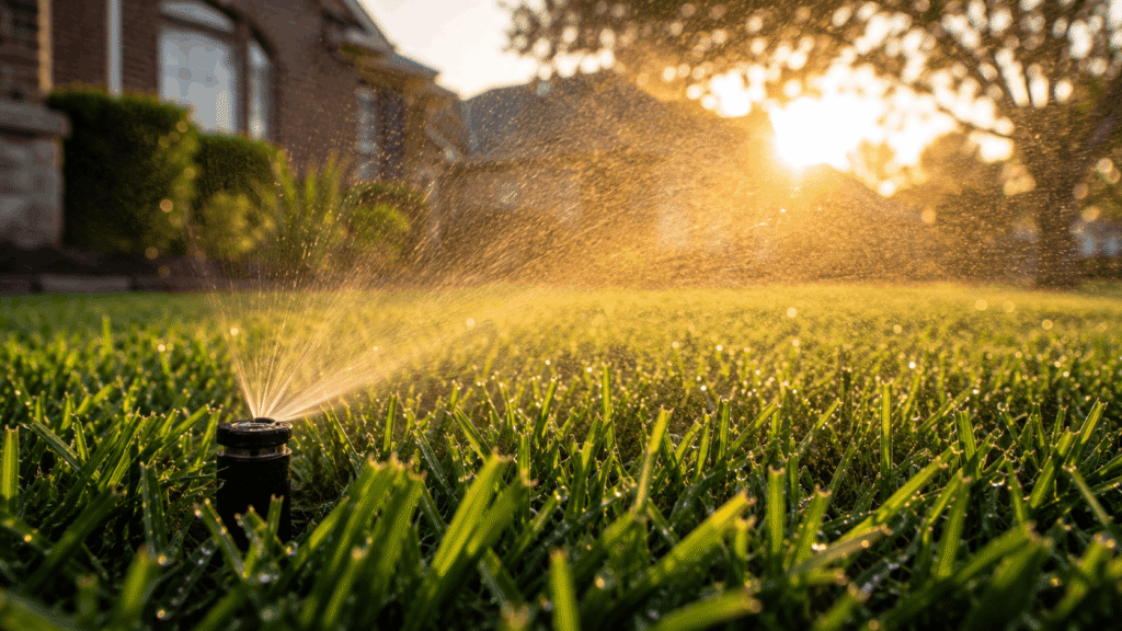 Irrigation System in Yard